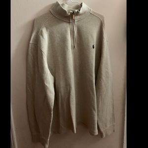 Men’s XXL Polo by Ralph Lauren 1/4 Zip Sweater Cream Color